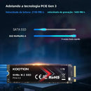SSD KOOTION X15Lite NVMe M.2 PCIe alto desempenho, ideal para acelerar o sistema, reduzir tempos de carregamento e melhorar a performance de Consoles, notebooks e desktops compatíveis.