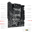 Placa-Mãe MACHINIST X99 V9S LGA 2011-3 | Suporte TPM 2.0, Intel Xeon E5, DDR4, 3× M.2 NVMe, SATA III, USB 3.0