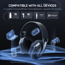 Headset Gamer Sem Fio EKSA G19BT 2.4GHz e Bluetooth 5.4 Ultra Leve com Microfone para PC, PS5 e Xbox
