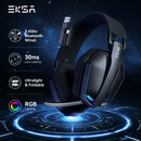 Headset Gamer Sem Fio EKSA G19BT 2.4GHz e Bluetooth 5.4 Ultra Leve com Microfone para PC, PS5 e Xbox