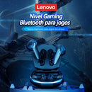 Fone de Ouvido Lenovo GM2 Pro Bluetooth 5.3 TWS com Microfone, Áudio 9D e Modo Jogo