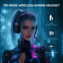 Headset Gamer Sem Fio EKSA G19BT 2.4GHz e Bluetooth 5.4 Ultra Leve com Microfone para PC, PS5 e Xbox