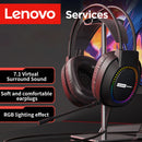 Headset Gamer Lenovo Over-Ear com Microfone e Iluminação RGB para Mobile, PC e Notebook