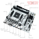 Placa-mãe MACHINIST B450, Processador AMD, Dual-Channel, Memória DDR4, Placa-mãe AM4, M.2 NVME, Suporta Ryzen 5500, 5600, 5600, G CPU