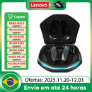 Fone de Ouvido Lenovo GM2 Pro Bluetooth 5.3 TWS com Microfone, Áudio 9D e Modo Jogo