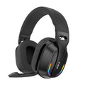 Headset gamer MZYDM B500 com Bluetooth 5.4, baixa latência, iluminação RGB e microfone integrado, ideal para jogos no PC com áudio imersivo e comunicação clara.
