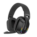 Headset gamer MZYDM B500 com Bluetooth 5.4, baixa latência, iluminação RGB e microfone integrado, ideal para jogos no PC com áudio imersivo e comunicação clara.